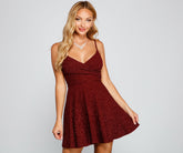 Twirl And Glow – Glitzerndes Skaterkleid